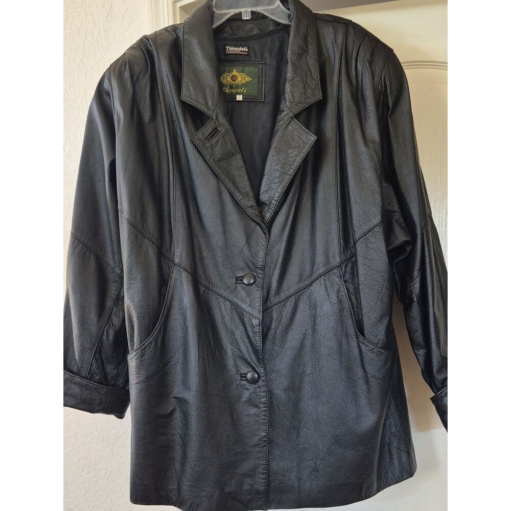 Avanti Thinsulate Vintage Leather Coat Sz Large